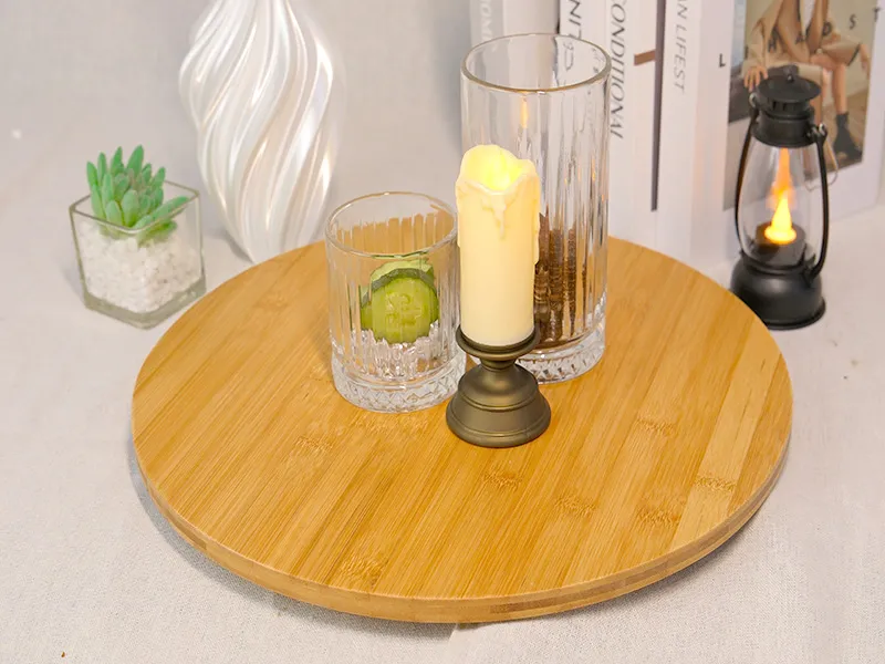 360° Rotating Bamboo Tray