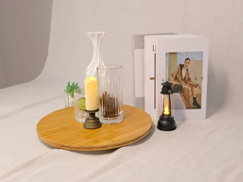 360° Rotating Bamboo Tray