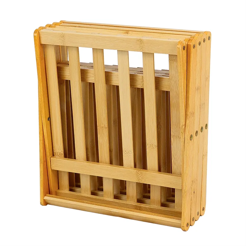 5-Tier Foldable Bamboo Storage Rack