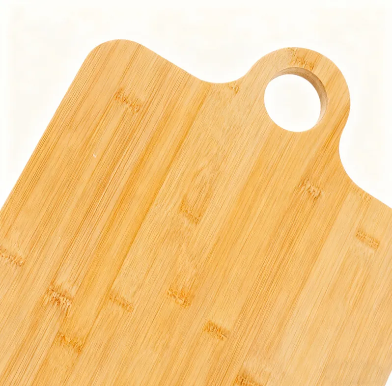 Bamboo Cutting Board with Handle and Wavy Edge