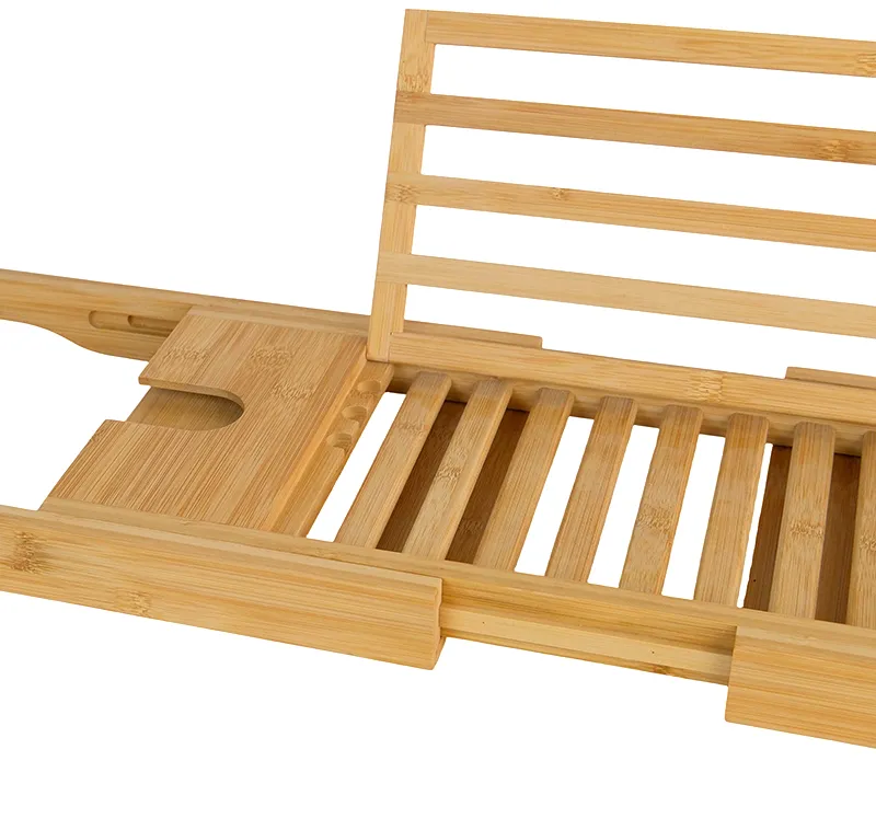 Bamboo Multi-functional Bathtub Rack