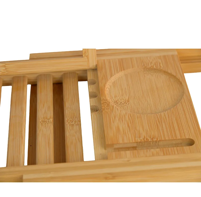 Bamboo Multi-functional Bathtub Rack