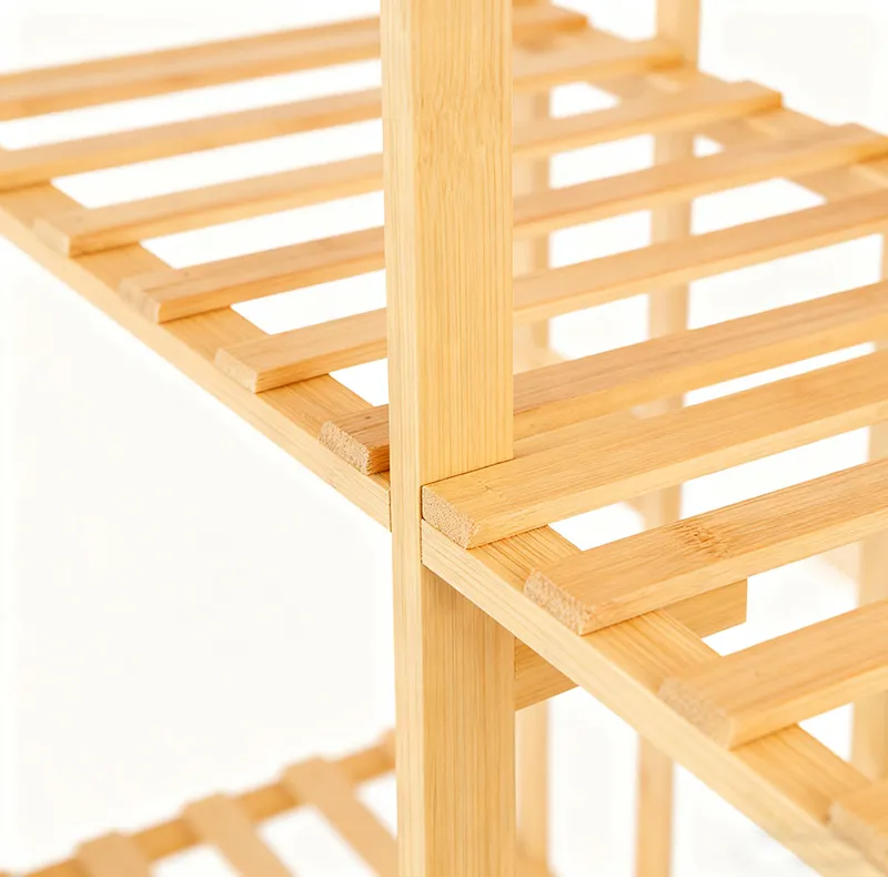 Bamboo Multi-Tier Plant Shelf