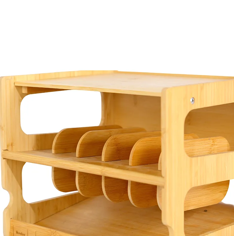 Bamboo Pet Food Storage Rack