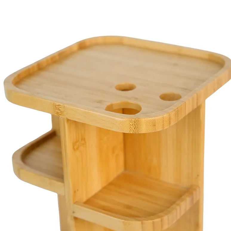 Bamboo Rotating Storage Rack