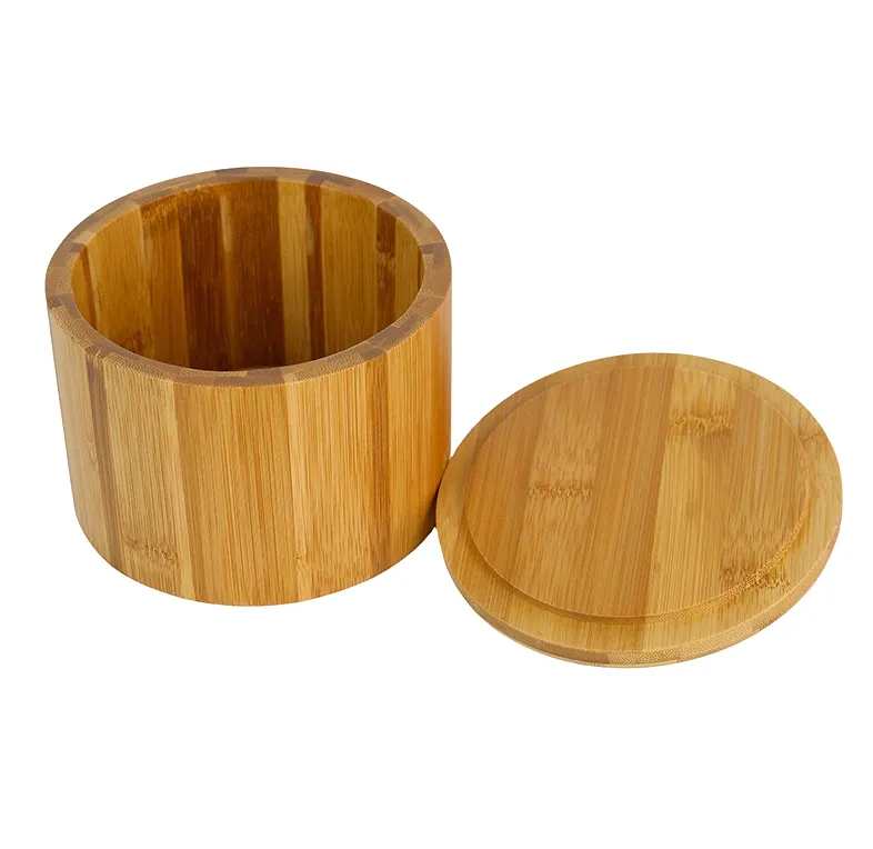 Bamboo Round Storage Jar