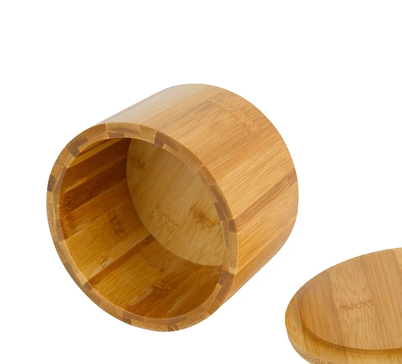 Vase ronde de stockage en bambou