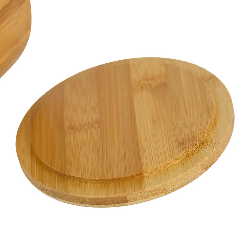 Vase ronde de stockage en bambou