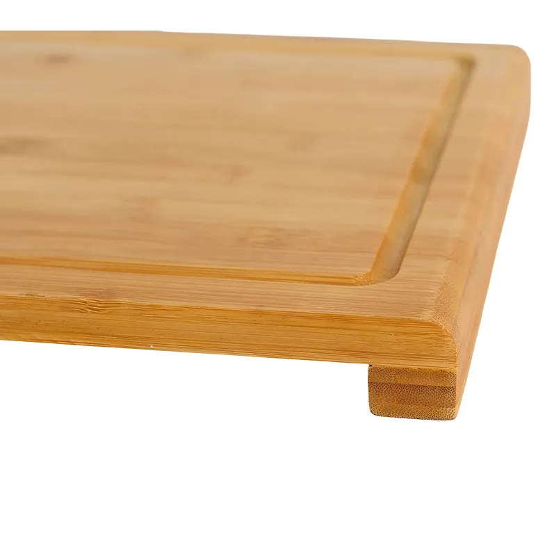 Bambus-Quadrat-Schneidebrett mit Nut