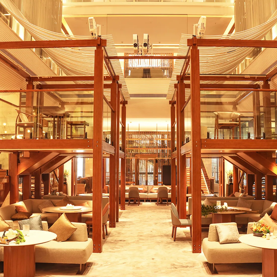 Bamboo Structure Hotel Open-Air Rest Pavilion