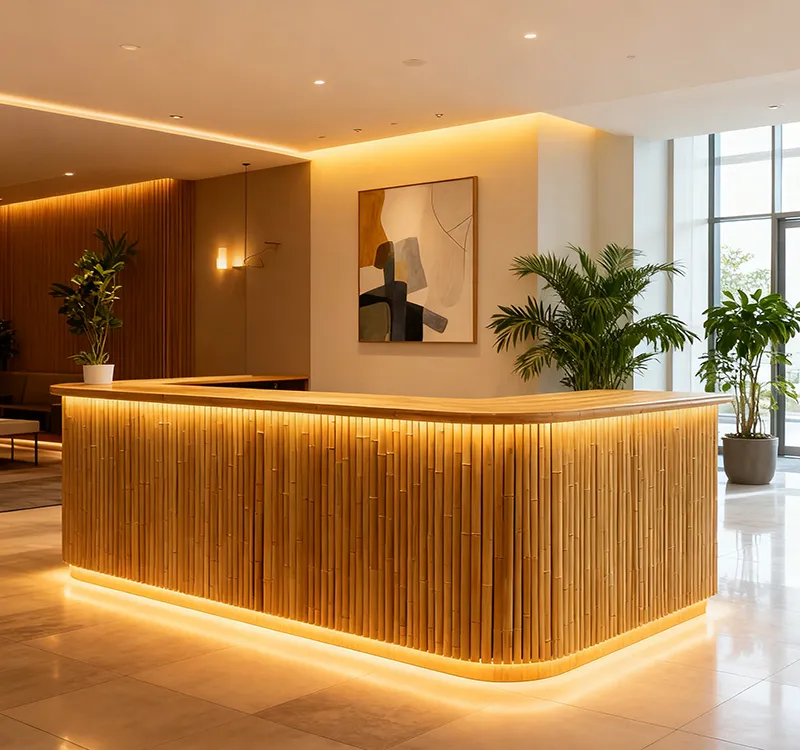 Recepción de Tabletop de Bambú en el Hotel