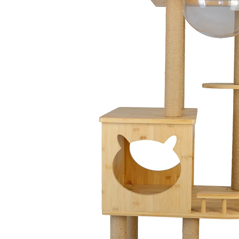 Cat-shaped Bamboo Cat Climbing Frame