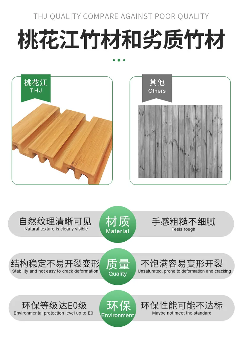 Bamboo Wall Panel M-shaped