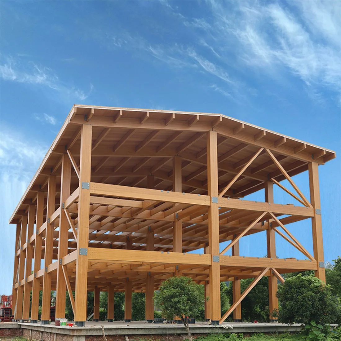 Modern Bamboo Structure Building