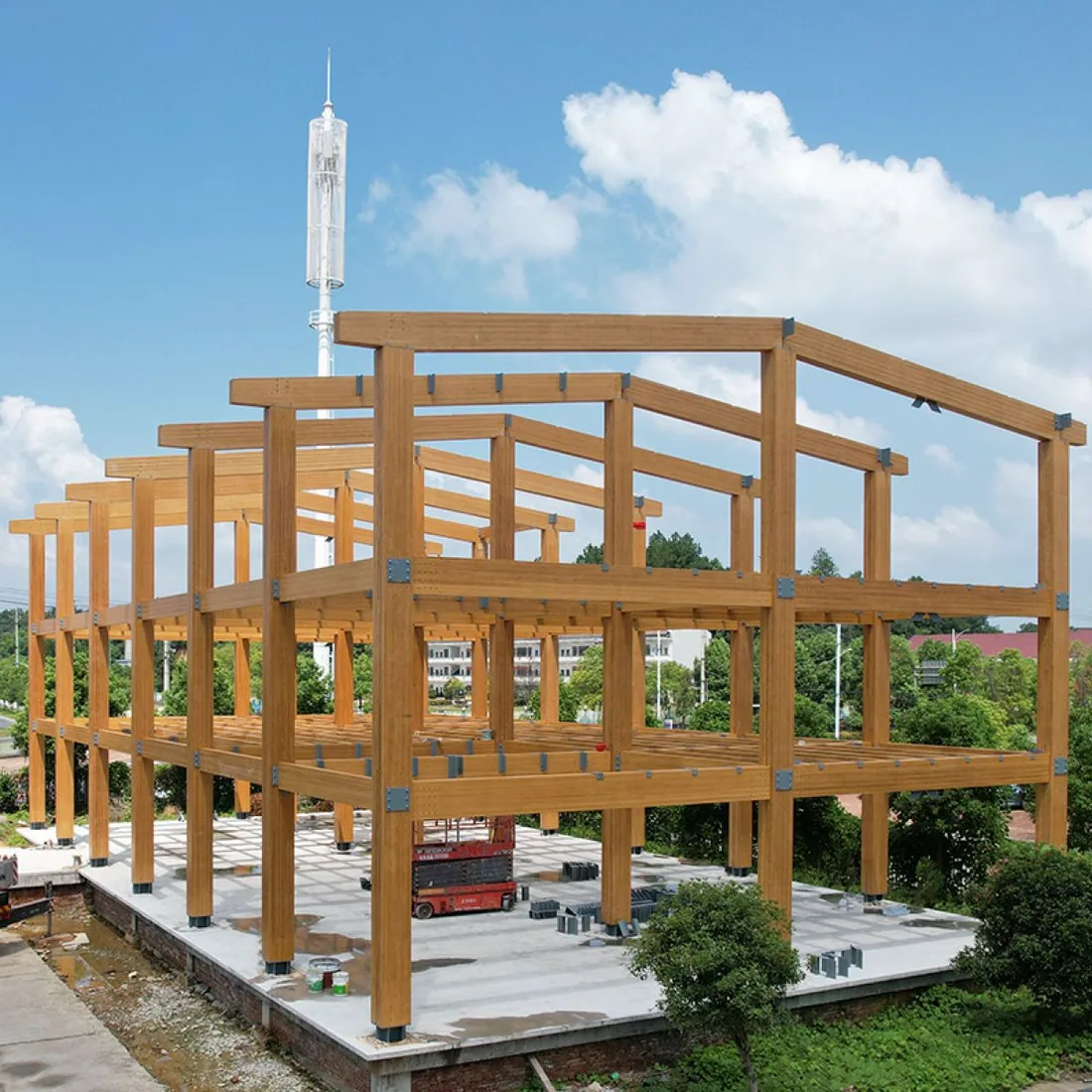 Modern Bamboo Structure Building