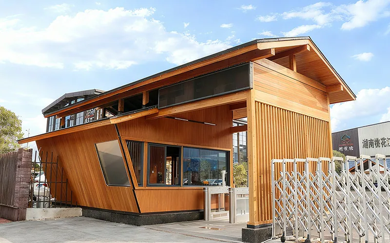 Modernes Wachhaus der Bambusstruktur