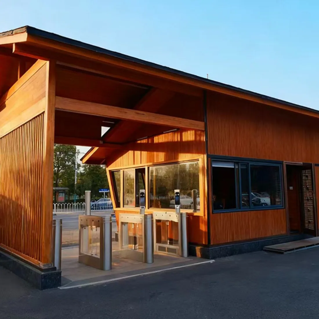Modernes Wachhaus der Bambusstruktur