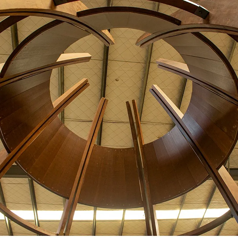 Pavillon de loisirs de structure moderne en bambou