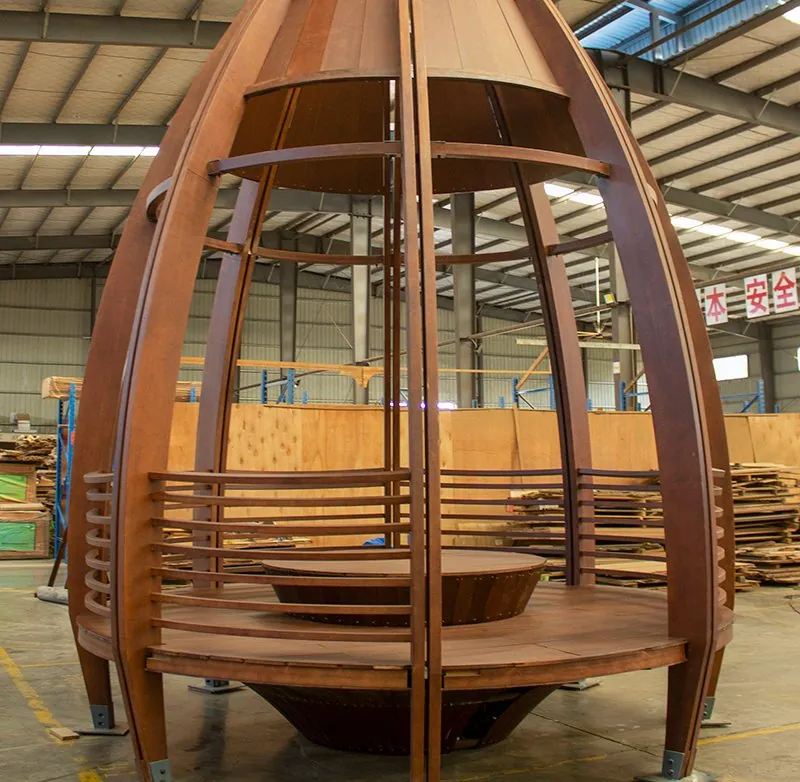 Pavillon de loisirs de structure moderne en bambou