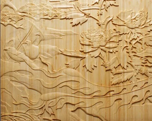 Moso Bamboo Carved Panel