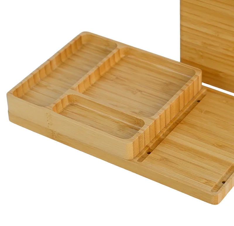 Multi-functional Bamboo Pen Holder
