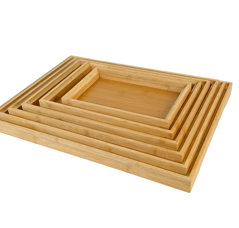 Multi-Layer Nested Bamboo Trays