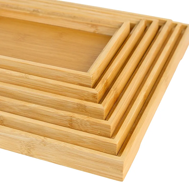 Multi-Layer Nested Bamboo Trays