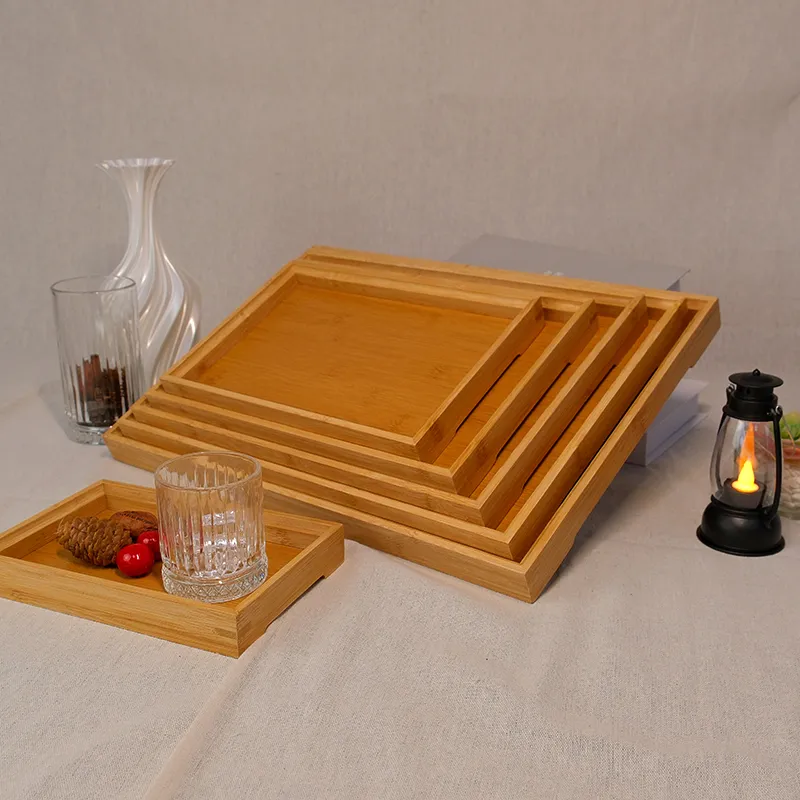 Multi-Layer Nested Bamboo Trays