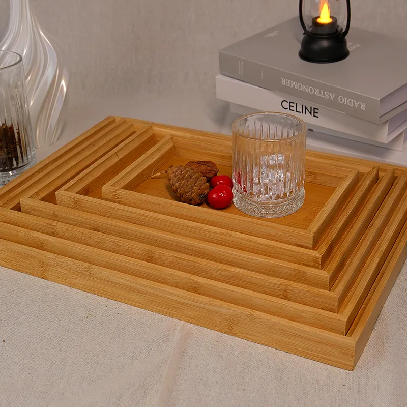 Multi-Layer Nested Bamboo Trays