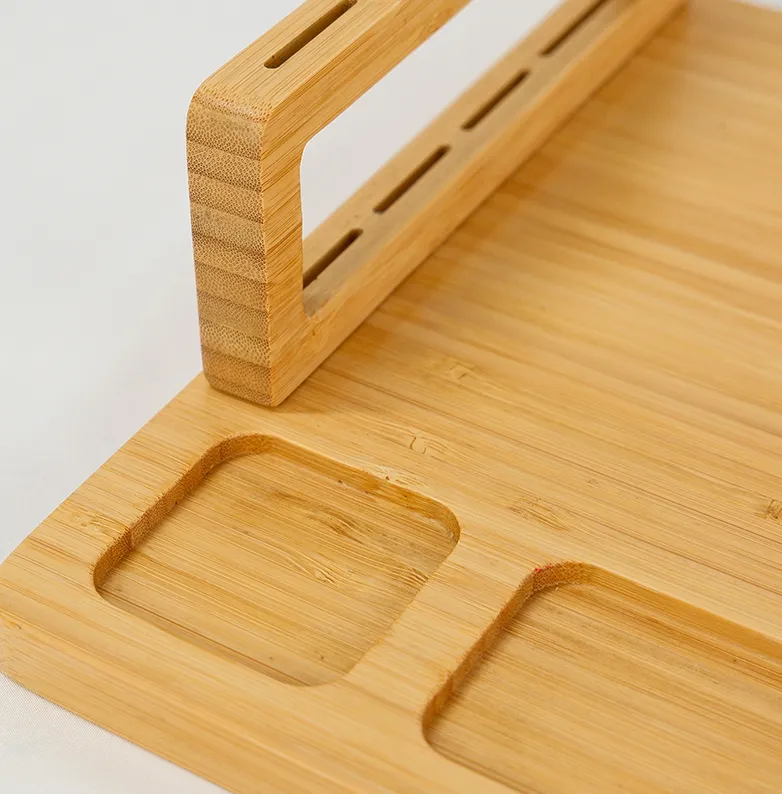 Multifunctional Bamboo Cutting Board with Knife and Fork Holder