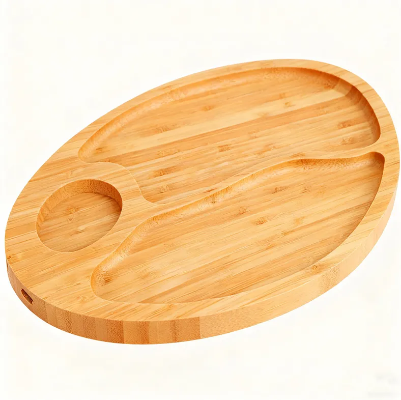Partitioned Bamboo Tray