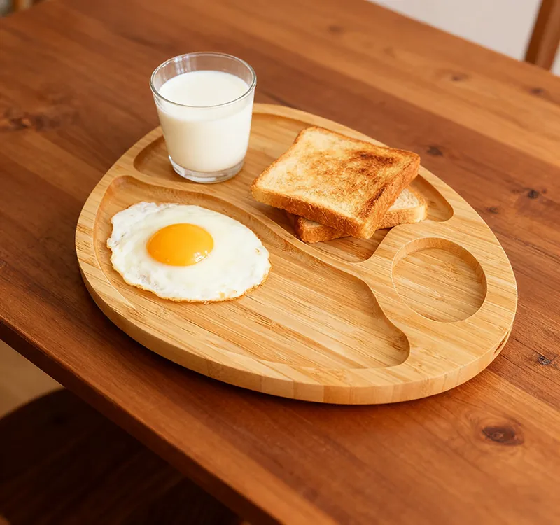 Partitioned Bamboo Tray