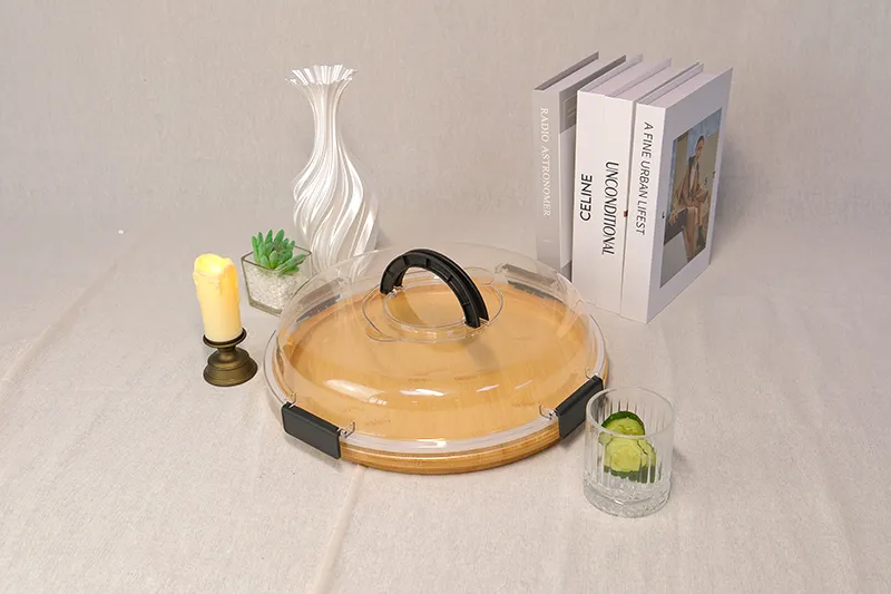 Plateau rond avec couvercle