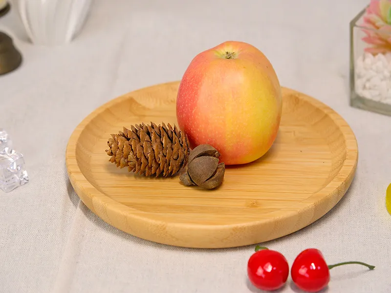 Small Round Bamboo Tray