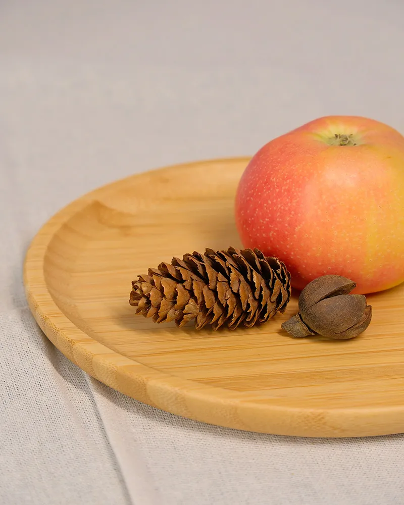Small Round Bamboo Tray
