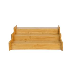 3-Tiered Bamboo Display Shelf.