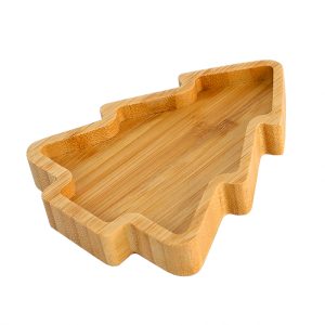 Christmas Tree Shaped Bamboo Serving Tray