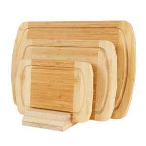 3-Piece 2-Tone Rectangular Bamboo Cutting Board Set