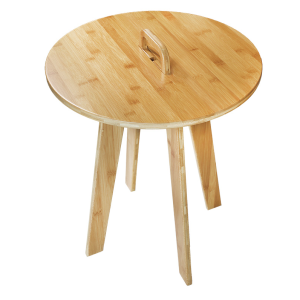 Small Detachable Round Bamboo Coffee Table