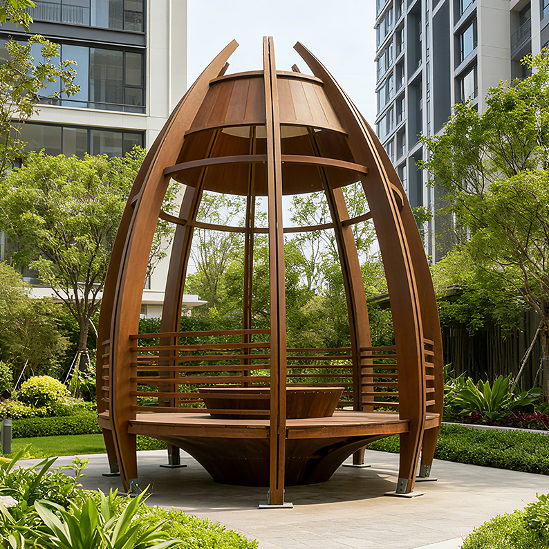Modern Bamboo Structure Pavilion - Image 3