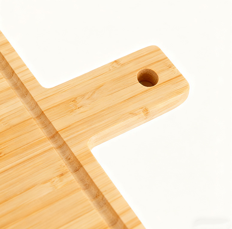 Square Bamboo Tray with Handle - Image 2