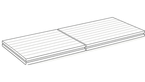 flat end bamboo deck plank drawing