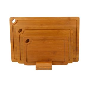 3-Piece Bamboo Hanging Hole Drain Cutting Board Set