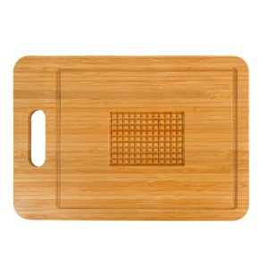 Bamboo Cutting Board with Garlic Grinding Area