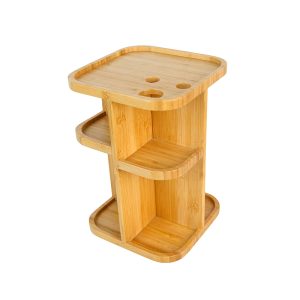Bamboo Rotating Storage Rack