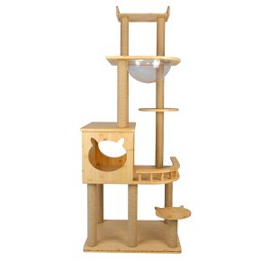 Cat-shaped Bamboo Cat Climbing Frame