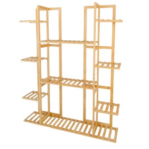 Bamboo Multi-Tier Plant Shelf