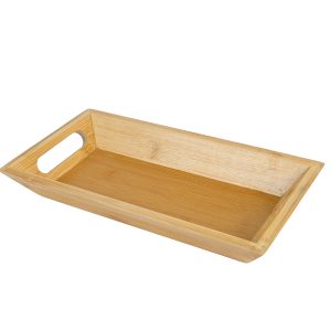 Boat-shaped Bamboo Tray with Handles