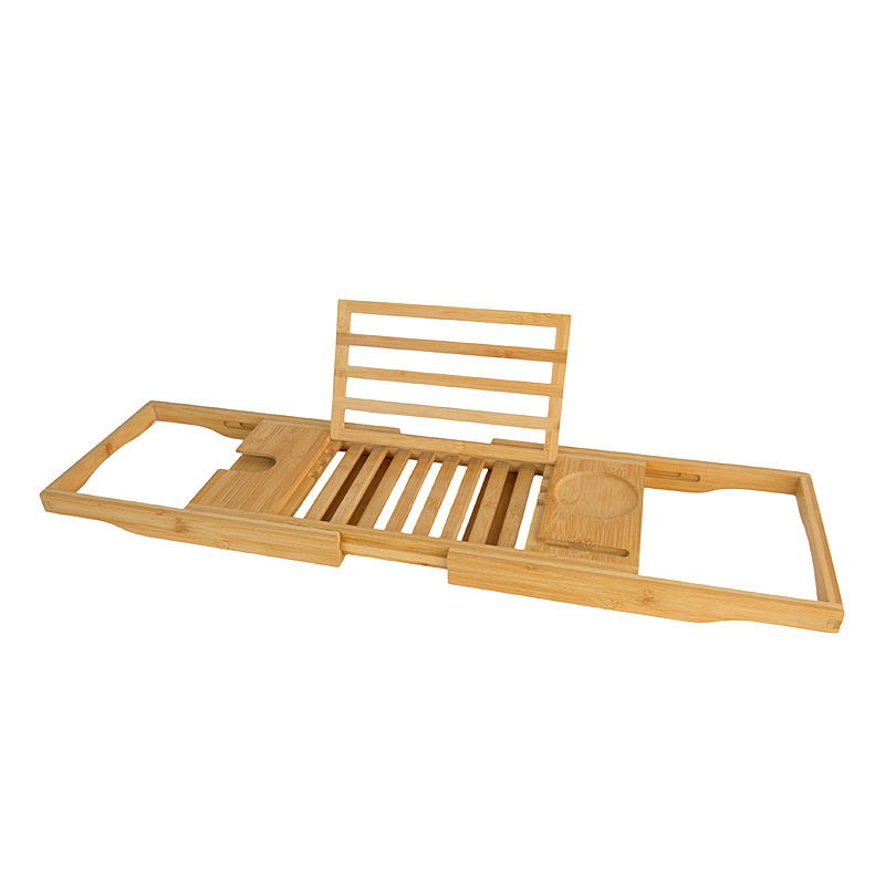 Bamboo Multi-functional Bathtub Rack